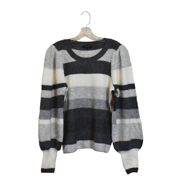 1. State Long Sleeve Pullover Crew Neck Bubble Sleeve Pullover Sweater S… - Picture 1 of 13